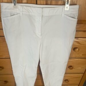 Talbots White Capri “Perfect Crop” Fit 12P